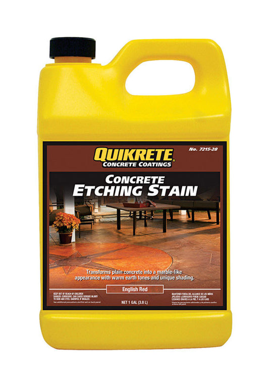 Quikrete Solid Color English Red Concrete Etching Stain 1 gal. (Pack of 4)