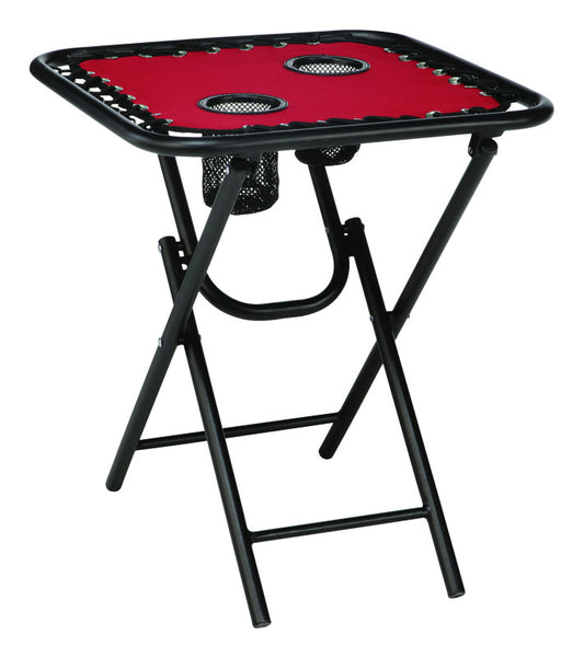 Living Accents Bungee Square Red Folding Table