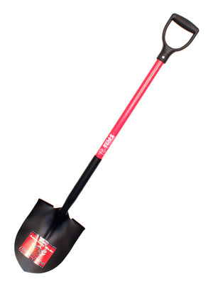 Round-Point Shovel, Fiberglass D-Grip Handle