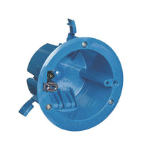 Carlon 4.25 in. Round PVC 1 gang Electrical Ceiling Box Blue