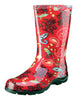 Sloggers 5004RD07 Size 7 Paisley Red Women's Tall Rain & Garden Boot