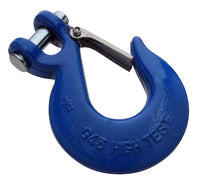 Clevis Slip Hook With Latch, Blue, 1/2-In.