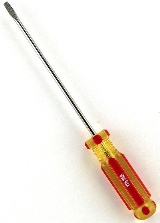Great Neck G63C 3/16" x 6" Professional Round Shank Slotted Screwdriver