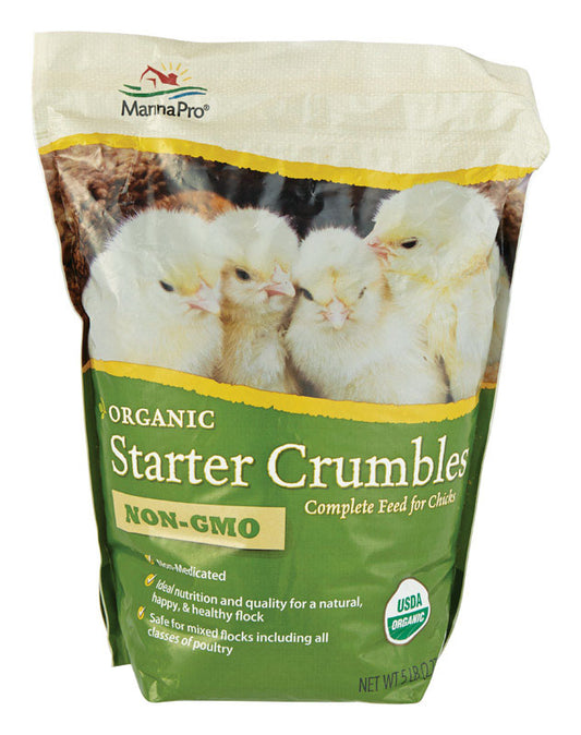 Manna Pro  Starter Crumbles  Feed  Crumble  For Poultry 5 lb.
