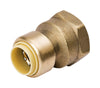 Mueller ProLine 3/8 in. Push  T X 1/2 in. D FPT  Brass Reducing Adapter