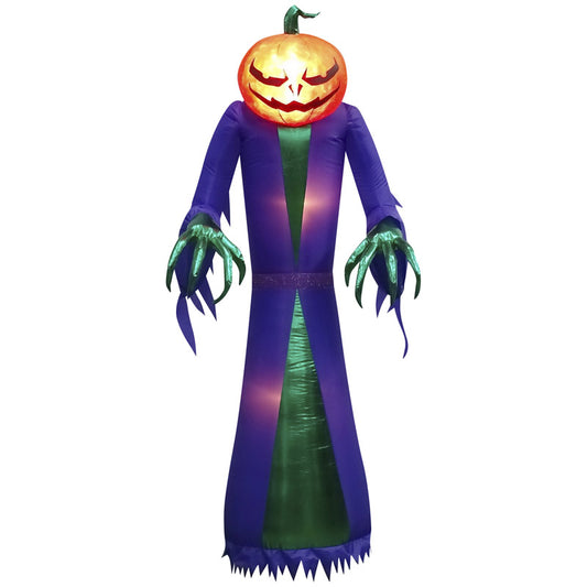 Gemmy  LED  Prelit Pumpkin Reaper  Inflatable