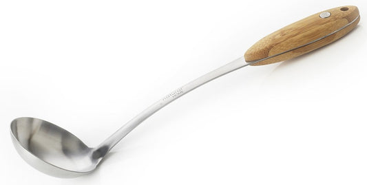 Natural Home Products Wp6 Stainless Steel & Bamboo Ladle With Enlarged Rivet