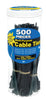 Calterm  8 in. L Black  Cable Tie  500 pk