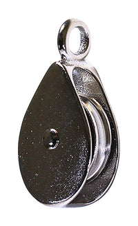 SecureLine 3/8 in. D Zinc Plated Iron Fast Eye Pulley