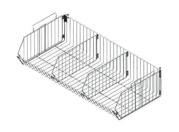 Southern Imperial 9 in. H x 16 in. W x 48 in. L Chrome Black Grid System Basket Display (Pack of 10)