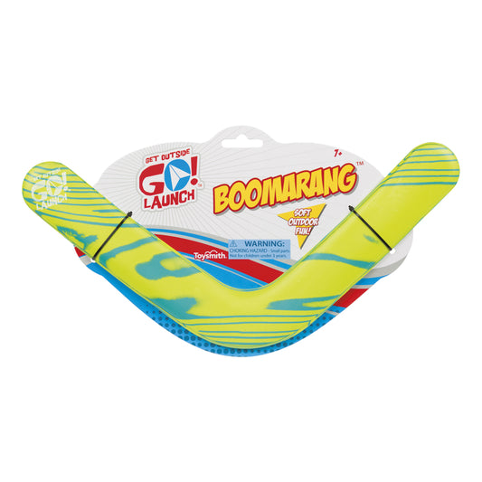 Toysmith Boomarang Assorted Color Rubber Toy 13-1/2 L in.