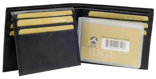 Punita Group 02011 Black Lambskin Leather Bi Fold Wallet