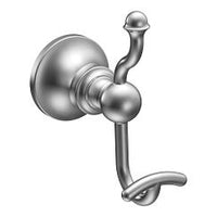 CHROME DOUBLE ROBE HOOK
