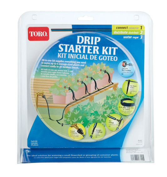 Toro Blue Stripe 1/4 in. Tube Drip Irrigation Starter Kit 25 L ft.