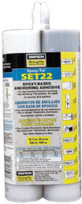 Simpson Strong-Tie  Epoxy Tie Set22  High Strength  Adhesive  22 oz.
