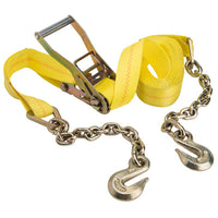 27-Ft.x2-In. Ratchet Tie-Down w/ Chain Ends & Grab Hook