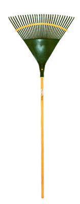 Flexrake 65 in. 29 Tine Poly Rake Wood Handle