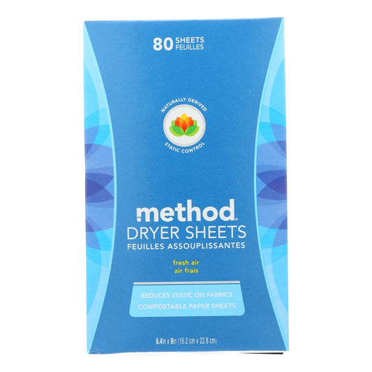 Method Products Inc - Dryer Sheet Fresh Air - Case of 6 - 80 CT