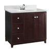 Design House  Shorewood  Single  Dark  Espresso  Vanity Cabinet  36 in. W x 21 in. D x 33 in. H