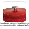 12 in Enameled Cast-Iron Series 1000 Covered Skillet - Gradated Red