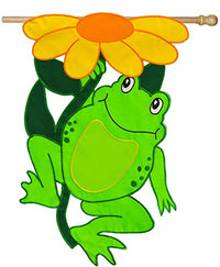 APPLIQUE FLAG HAPPY FROG