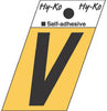 Hy-Ko 1-1/2 in. Black Aluminum Letter V Self-Adhesive 1 pc. (Pack of 10)