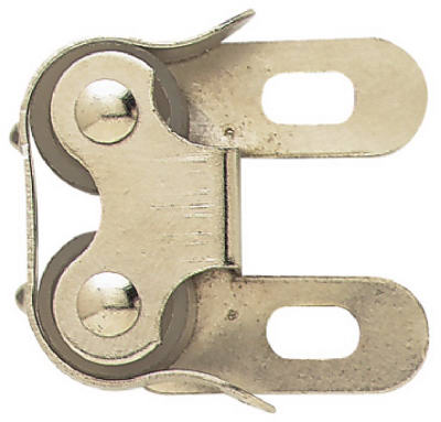 Cabinet Catch, Double Roller "C" Clip, Nickel-Plated, 1-In. (Pack of 12)