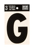 Hy-Ko 3 in. Black Vinyl Letter G Self-Adhesive 1 pc. (Pack of 10)