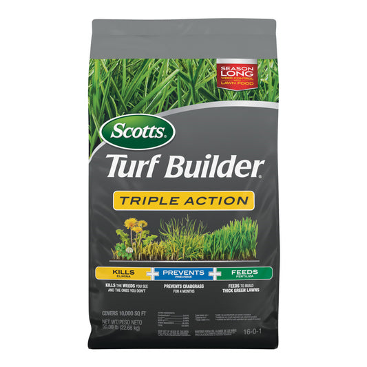 Scotts Turf Builder Triple Action 16-0-1 Weed Control Plus Lawn Food For Kentucky Bluegrass 52.44 lb.