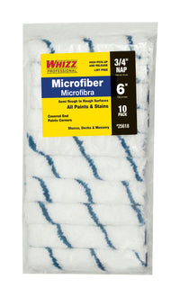 Whizz Microfiber 3/4 in. x 6 in. W Mini Paint Roller Cover 10 pk