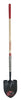 Razor-Back Steel blade Wood Handle 9.5 in.   W X 60.25 in.   L Digging Round Point Shovel