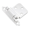 Hickory Hardware 2.34 in. W X 2.63 in. L White Steel Self-Closing Hinge 2 pk (Pack of 25)