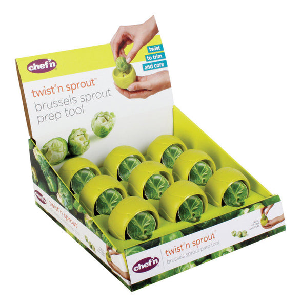 Chef'n Twist n' Sprout 2.5 in. L Green Plastic Brussel Sprout Tool (Pack of 9)