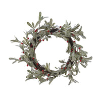 Decoris  13 in. Dia. Decorated Winter Berry Christmas Wreath (Pack of 6)