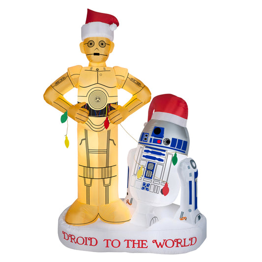 Gemmy  Airblown  Star Wars R2D2 and C-3PO  Christmas Inflatable  Multicolored  Fabric  1 pk