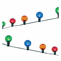 Faceted Oversized LED C-Bulb Light String, Multi-Color, Green Wire, 20-Ct.