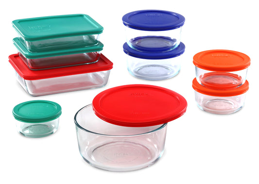Pyrex 1110608 Pyrex Multicolored Food Storage Container 18 Piece Set