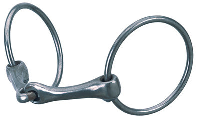 Horse Bit, Snaffle, Iron, 5-In. Mouth & 3-In. Rings