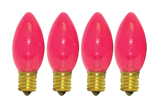 Celebrations  C9  Pink  25 count Replacement Christmas Light Bulbs