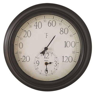 14-Inch Thermometer With Clock