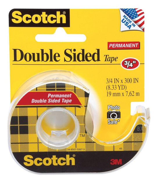 3M 237 3/4" Permanent Double Sided Scotch® Photo Safe Tape                                                                                            