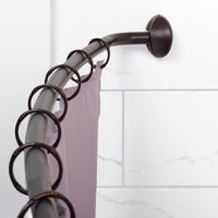 Zenith Products Bronze Brown Adjustable Curved Shower Rod
