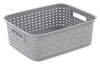 Sterilite 12726A06 15" X 12.25" X 5.25" Cement Short Weave Basket (Pack of 6)