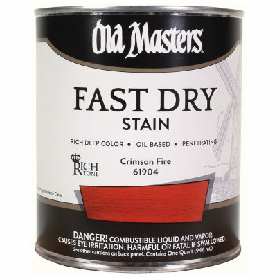 Fast Dry Stain, Oil-Based, Crimson Fire, 1-Qt.