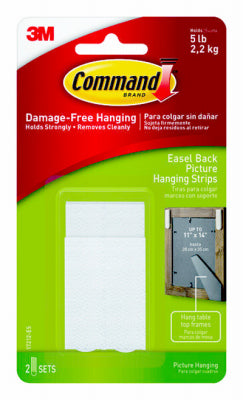 3M Command White Medium Easel-Backed Picture Hanging Strips 5 lb 4 pk