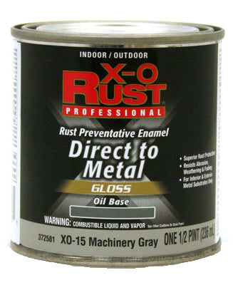 Premium Ant-Rust Oil-Base Enamel, Machinery Gray Gloss, 1/2-Pt.