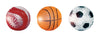 MultiPet Multicolored TPR Sports Ball 1