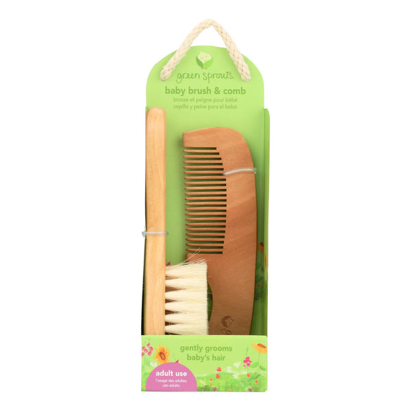 Juego de peine y cepillo Green Sprouts