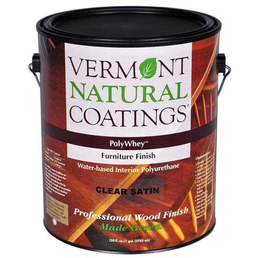 Vermont Natural Coatings  PolyWhey  Satin  Clear  Water-Based  Furniture Finish  1 gal. (Pack of 4)