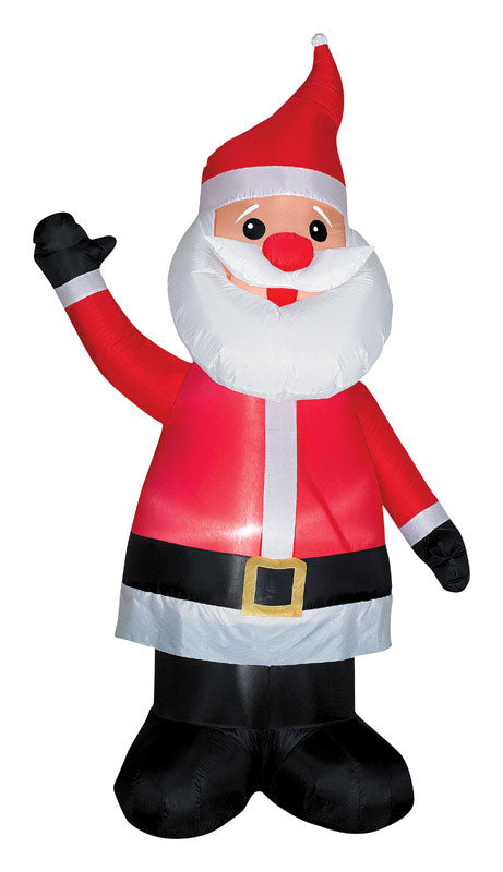 Gemmy  Airblown  LED  White  83.86 in. Inflatable  Santa with Red Nose